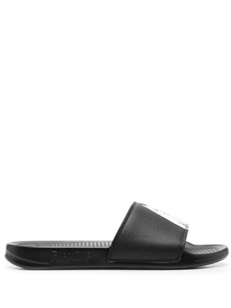 Ripndip cat-print detail slides - men - Polyurethane/Rubber/Fabric/Rubber - 4 - Black