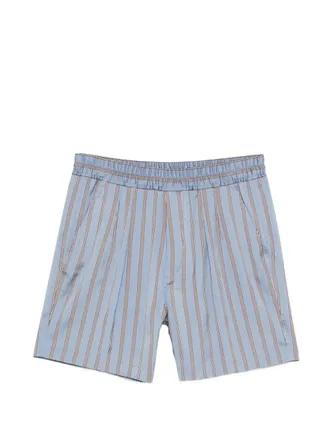 Tom Ford Silk Jacquard Regular Stripe Pleated Lounge Shorts