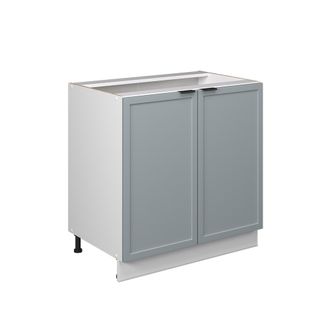 Vicco Armario Bajo Para Fregadero Fame-line, Azul Claro-gris, 80 Cm Con Estante, Sin Encimera Vicco