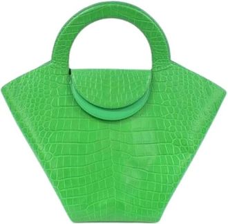 Bottega Veneta Pre-owned Handbags, female, Green, Size: ONE SIZE Pre-owned Leather Bag