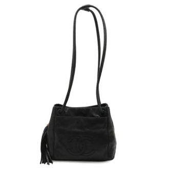 Chanel Pre-owned Shoulder Bags, female, Black, Size: ONE SIZE Pre-owned Vintage Shoulder Bag