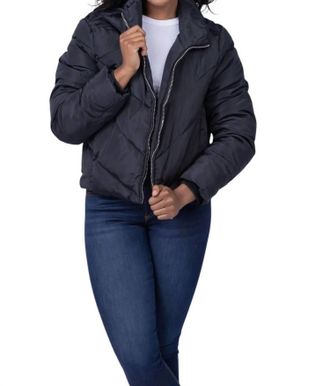 Love Token Vinnie Puffer Jacket In Black
