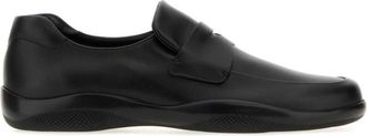 Prada Black Slip On Loafers