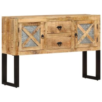 vidaXL Aparador De Madera De Mango Rugosa 110x30x74 Cm Vidaxl