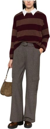Yerse Jersey Nora Rayas - Knitwear - Mujer - Marr&oacute;n - M