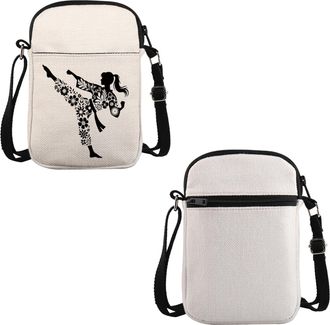 Generic PYOUL Karate Lover Gift Gift Karate Floral Crossbody Bag Karate Mom Travel Martial Art Lover Gift (Karate Floral CB)