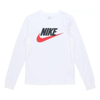 Nike Sportswear Futura Icon Logo Printed Casual Collar Long Sleeved Male White CI6292-102