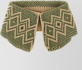 Dries Van Noten wool jacquard collar