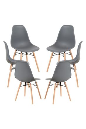 Regalos Miguel Packs Sillas Comedor - Pack 6 Sillas Besy - Gris Oscuro