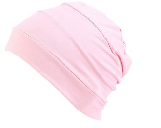 Generic Chemo Headwear Bamboo Wig Scalp Liner Scarf Soft Turban Cap Lightweight Alopecia Bandana Head Cover Beanie (Baby Pink)