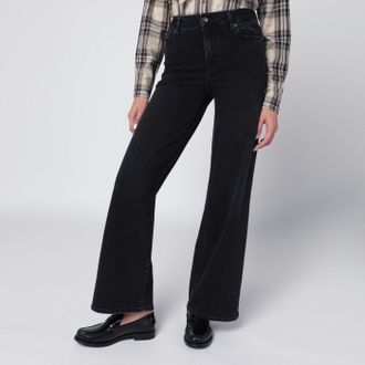 Frame Denim Black Le Slim Palazzo trousers
