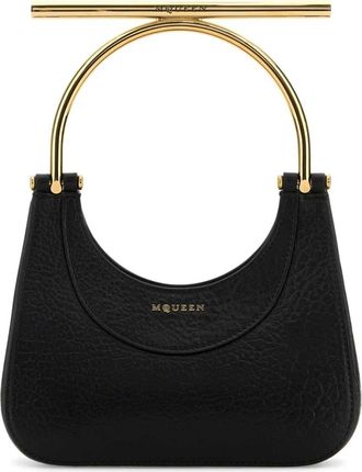 Alexander McQueen Mini Cross-Bar Handtas in Zwart Leer - Dames - Handtassen - Zwart - ONE Size - Leer - Tassen