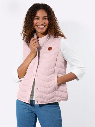 Casual Looks Steppweste CASUAL LOOKS, Damen, Gr. 36, hellros&eacute;, 100% Polyester, Wattierung:100% Polyester, unifarben, Westen Steppweste