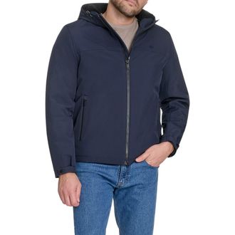 Dockers Fleece Lined Soft Shell Jacket in Midnight at Nordstrom Rack, Size Large