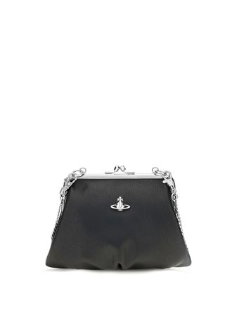 Vivienne Westwood Womens Granny Frame Handbag Black Polyurethane Wallets & Purses