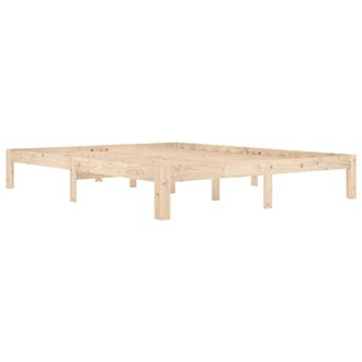 vidaXL Estructura De Cama Sin Colch&oacute;n Madera Maciza De Pino 160x200 Cm Vidaxl