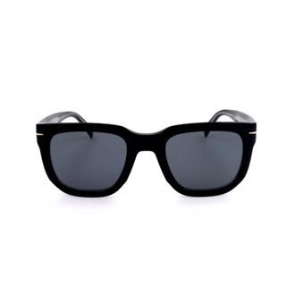 David Beckham Mens Black Rectangular Sunglasses DB 7118/S