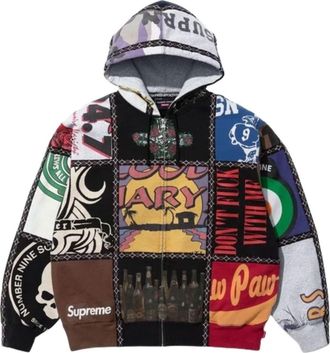 SUPREME FW25 x Number (N)ine Patchwork Zip Up Hooded Sweatshirt Multicolor FW25SW65-MULTICOLOR
