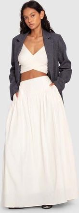 Belle & Bloom Always On My Mind Maxi Skirt in Cream at Nordstrom, Size X-Small
