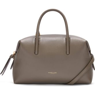 DeMellier The Small Stockholm Leather Top Handle Bag in Dark Taupe at Nordstrom