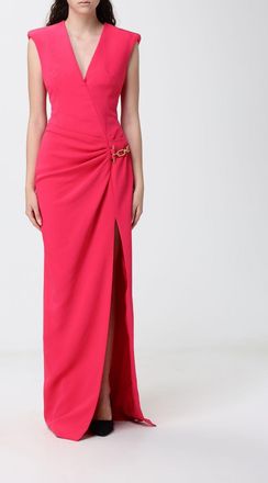 Balmain Abito lungo in crepe di viscosa