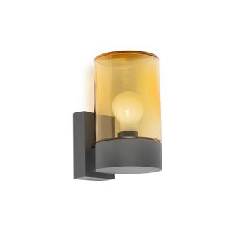 Netlighting Kila Dark Grey Wall Lantern Lamp Amber 2700K IP65