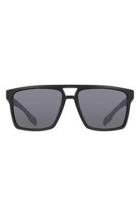 Dragon 57mm Navigator Sunglasses in Matte Black/Smoke at Nordstrom Rack