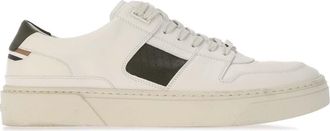 HUGO BOSS Mens Gary Tenn Low Top Lace-Up Sneakers in Open White - Size UK 11