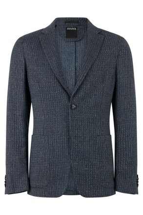 Ermenegildo Zegna Blue Notched Lapel Blazer
