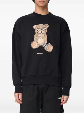 Barrow teddy-print sweatshirt - unisex - Cotton - S - Black