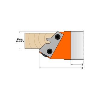 CMT 695.011.01 Coppia Coltelli Per Incastri Hw 45&deg; 43x23x2
