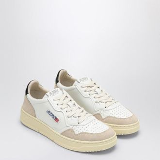 Autry Medalist Sneakers In White/Black Leather