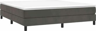 vidaXL Estructura De Cama Sin Colch&oacute;n Terciopelo Gris Oscuro 180x200cm Vidaxl