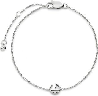 Monica Vinader Initial Pendant Bracelet in Sterling Silver G at Nordstrom