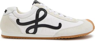 Loewe Ballet Runner 2.0 Panelled Brushed Suede Sneakers - White - 44 (IT44 / UK10)