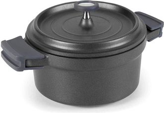 Lacor Cacerola Redonda De Hierro Fundido Esmaltado Negro 20cm - 25921