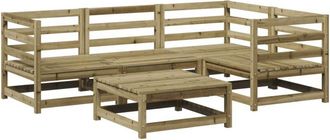 vidaXL Juego De Sof&aacute;s De Jard&iacute;n 5 Piezas Madera De Pino Impregnada Vidaxl