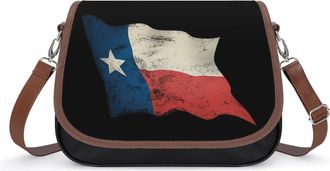 Generic Vintage Texas Flag Small Womens Crossbody Bags Shoulder Handbag with Adjustable Strap for Travel