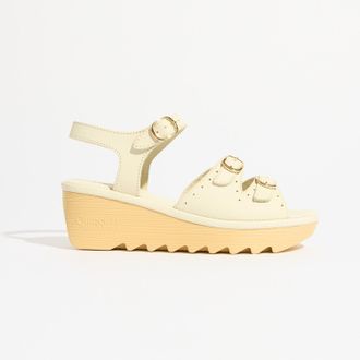 Cherokee Womens Stevie Mid Beep Sandal In Bone