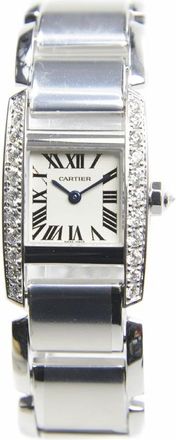 Cartier Tankissime Diamond 18kt White Gold Ladies Watch WE70039H