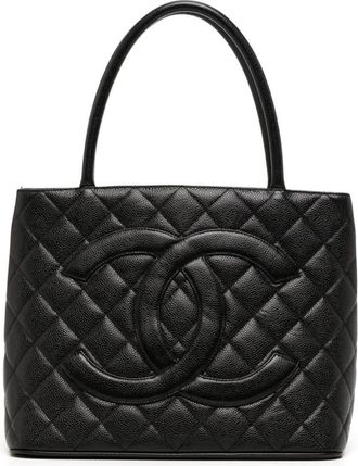 Chanel 2000 Medallion tote bag - women - Caviar Leather - One Size - Black