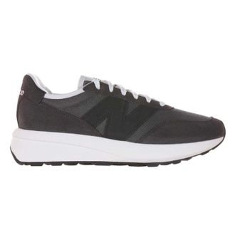 New Balance Heren 370 Su&egrave;de Trainers (Castlerock wit)