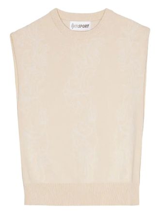 OperaSPORT Camille sleeveless knitted vest - Neutrals