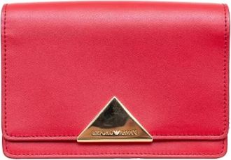 Armani Pre-owned Cross Body Bags, female, Red, Size: ONE SIZE Pre-owned Leather Crossbody Bag
