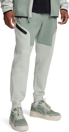 Under Armour Mens Unstoppable Fleece Joggers with Zipped Pocket in Green/Black - Size X-Large