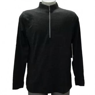 lululemon Mens Metal Vent Tech 1/2 Zip Long Sleeve Shirt In Dark Grey / Black