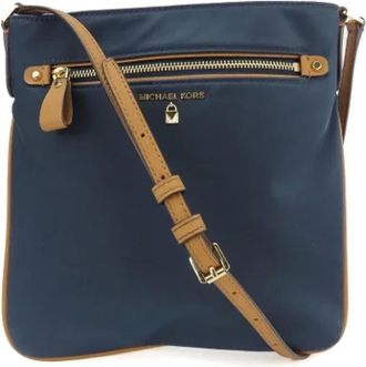 Michael Kors Pre-owned Cross Body Bags, female, Blue, Size: ONE SIZE Pre-owned Leather shoulder-bags
