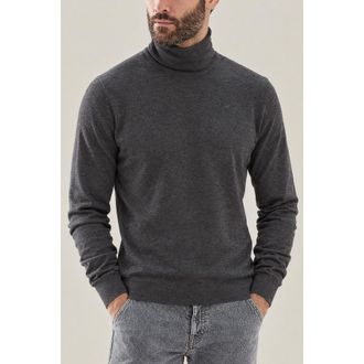 Brunello Cucinelli MenS Volcano Wool Silk Turtleneck, Size 40