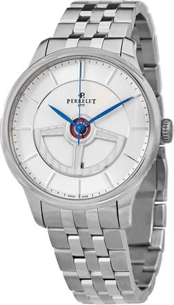 Perrelet Classique Double Rotor Automatic Silver Dial Mens Watch A1090/4