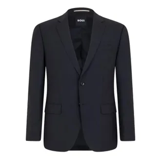 HUGO BOSS Heren Colbert met Revers (Donkergrijs)